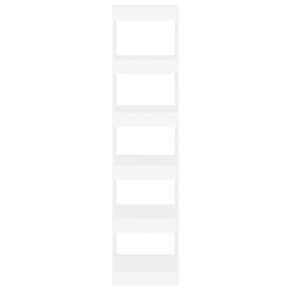 vidaXL Knjižna omara/pregrada bela 40x30x166 cm