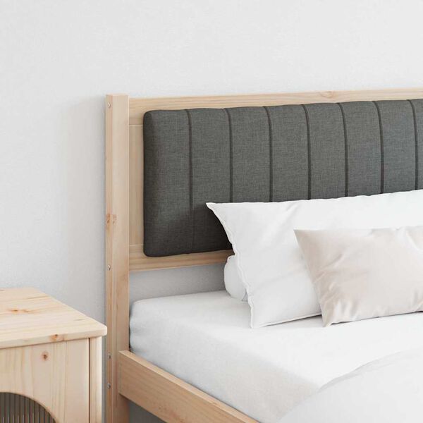 vidaXL Tapecirano vzglavje z vzglavjem Rjava 200 cm Masivno borovo les