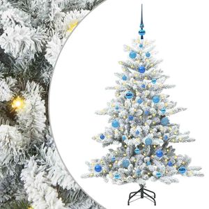vidaXL Umetno Zložljivo Božično Drevo Bela 150 cm PVC in jeklo