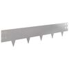 vidaXL Robovi trave 50 pcs 100 x 20 cm Jeklo Srebrna