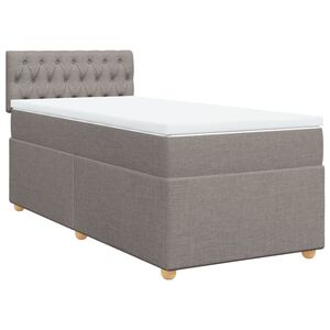 vidaXL Box spring postelja z vzmetnico taupe 80x200 cm blago