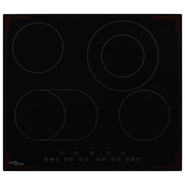 vidaXL Keramična kuhalna plošča s 4 gorilniki na dotik 6600 W