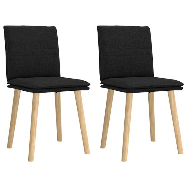 vidaXL Jedilni stoli 2 kosa črno blago