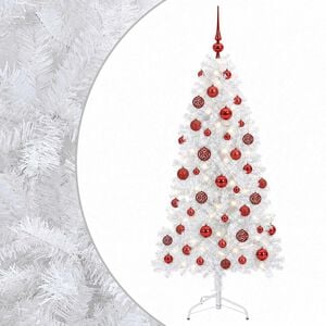 vidaXL Umetna božična jelka z bučko 150 cm 150 LED Toplo bela