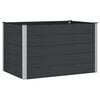 vidaXL Vrtna visoka greda Črna 150 x 100 x 91 cm alu.