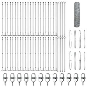 vidaXL Steber ograje. Srebrna