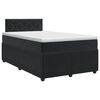 vidaXL Postelja boxspring z vzmetnico Črna 120 x 190 cm Žamet