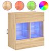 vidaXL Stenska TV omarica z LED lučkami sonoma hrast 58,5x30x60,5 cm