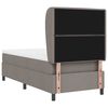 vidaXL Postelja z vzmetnico z vzmetnico Taupe 90 x 200 cm blago