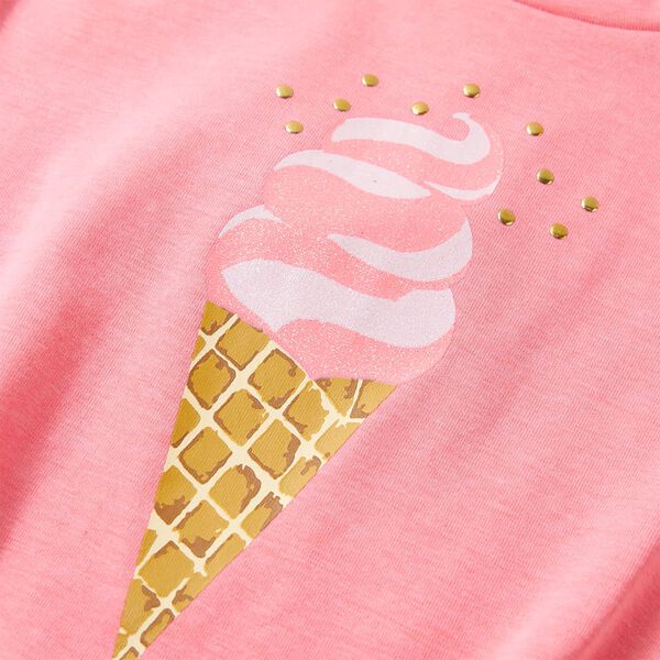 Otro&scaron;ka majica s kratkimi rokavi fluorescentno roza 116