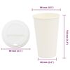 vidaXL Papirnate skodelice za kavo s pokrovčki 1000 kosov 16oz 400ml