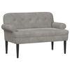 vidaXL Dvojnica s gumbi Svetlo siva 120 x 66 x 78 cm Žamet