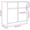 vidaXL Komoda s predalom starinski les 80x34x76 cm inženirski les