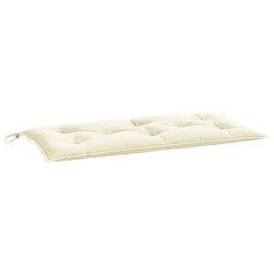 vidaXL Blazina za vrtno klop kremno bela 110x50x7 cm oxford tkanina