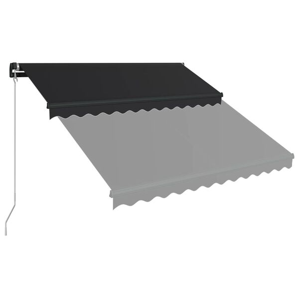 vidaXL Ročno zložljiva tenda 300x250 cm antracitna