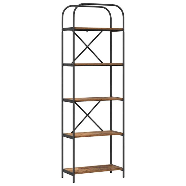 vidaXL Knjižna polica Star les 60 x 30 x 183 cm Konstruiran les