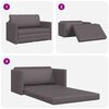 vidaXL Sofa postelja 110cm Siva Umetno usnje