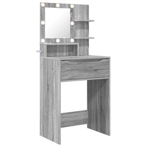 vidaXL Toaletne mize za spalnice Siva Sonoma 80 x 39,6 x 135 cm