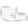 vidaXL Otomanski posteljni okvir z vzmetnicami črn 200x200cm žamet