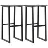 vidaXL Barski stolčki 2 kosa črni 38x38x80 pra&scaron;no barvano jeklo
