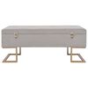 vidaXL Klop s prostorom za shranjevanje 105 cm siv žamet