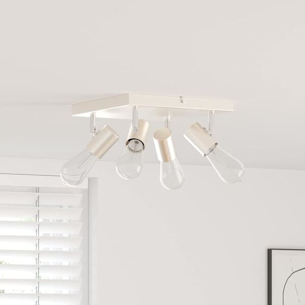 vidaXL Stropni reflektor Nikljeva 26,5 x 26 x 11,5 cm Kovina