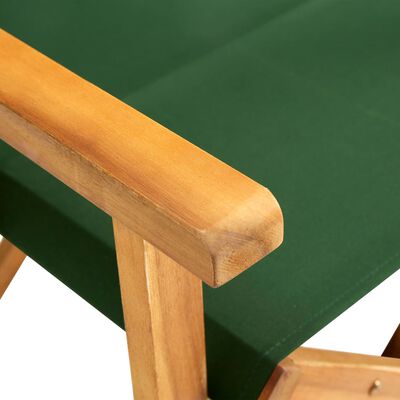 vidaXL Režiserski stol trden akacijev les zelen