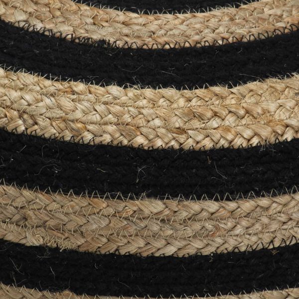 vidaXL Tabure ročno izdelan črn 40x45 cm juta