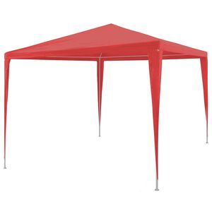 vidaXL Zabavni &scaron;otor Rdeča 300 x 300 x 255 cm PE in jeklo