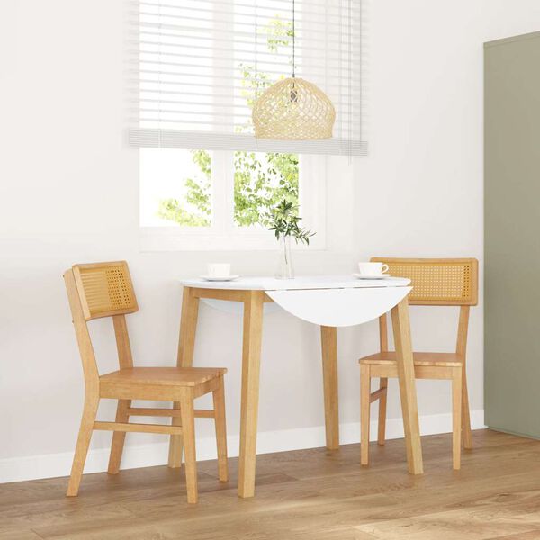 vidaXL Jedilni stoli 2 kosa masivne lesene gume