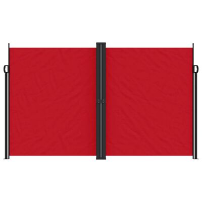 vidaXL Zložljiva stranska tenda rdeča 200x1000 cm