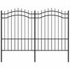 vidaXL Vrtna ograja Woerden s suličastim vrhom črna 240x150 cm jeklo