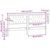 vidaXL Vzglavje Drugo Rjava in črna 180 cm Trdna borovina