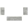 vidaXL Komplet TV omaric 4 pcs Betonsko siva Konstruiran les