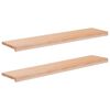 vidaXL Okenske police 2 kos Naravna 110 x 30 x 2 cm Trda bukovina