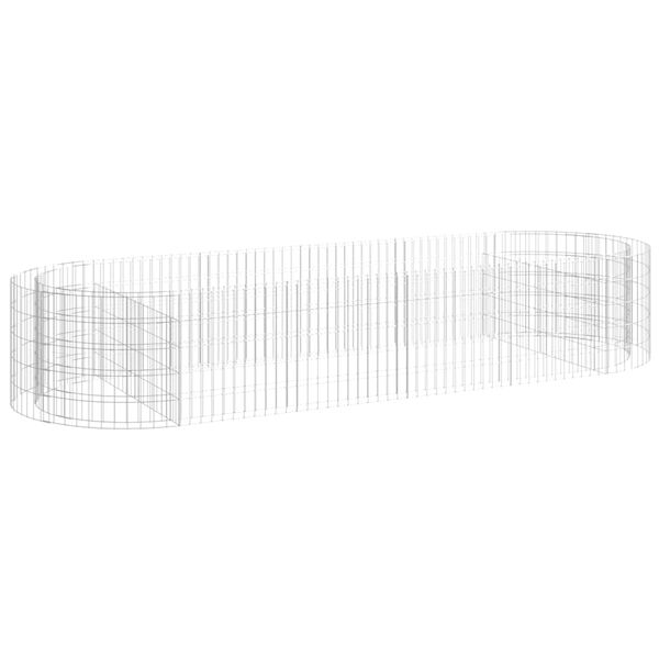 vidaXL Visoka greda gabion pocinkano železo 300x100x50 cm