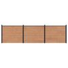 vidaXL Plo&scaron;ča ograje 3 kos 526 x 146 cm WPC in aluminij Rjava