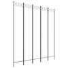 vidaXL Paravan 5-delni 200x220 cm črno blago