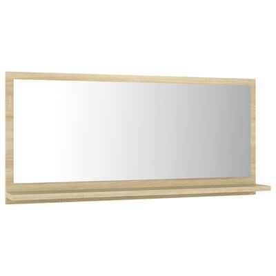 vidaXL Kopalniško ogledalo sonoma hrast 80x10,5x37 cm iverna plošča