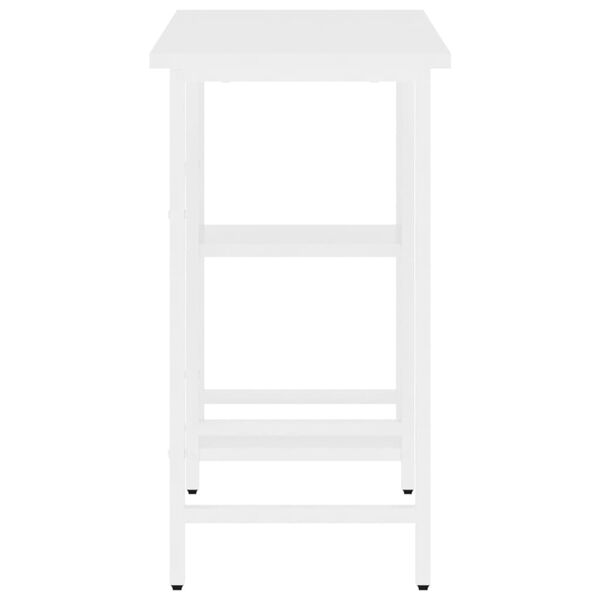 vidaXL Računalni&scaron;ka miza bela 80x40x72 cm MDF in kovina