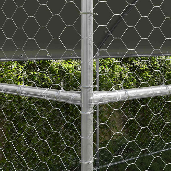 vidaXL Pasja lopa 4 pcs srebrna 8 x 2 x 2 m Pocinkano jeklo