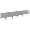 vidaXL Robovi trave 10 kos 100 x 20 cm Jeklo Srebrna
