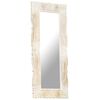 vidaXL Ogledalo belo 110x50 cm trden mangov les