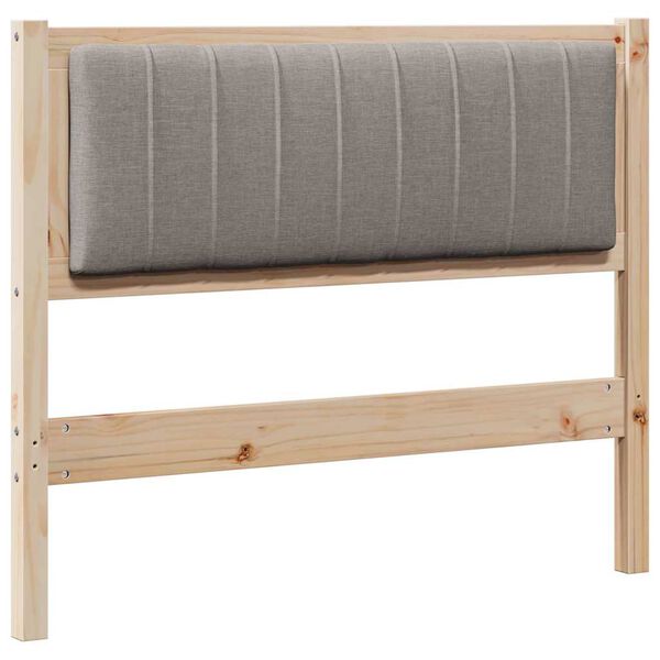 vidaXL Tapecirano vzglavje z vzglavjem Rjava 100 cm Masivno borovo les