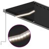 vidaXL Avtomatska tenda s senčilom LED + senzor 5x3 m antracitna
