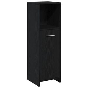 vidaXL Kopalni&scaron;ka omarica črn hrast 30x30x95 cm inženirski les
