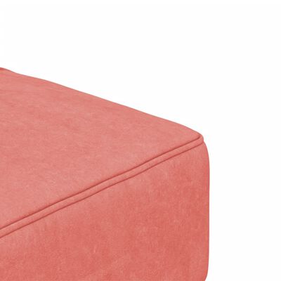 vidaXL Kavč dvosed z ležiščem in dvema blazinama roza žamet