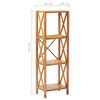 vidaXL Polica 4-nadstropna 40x30x125 cm trdna hrastovina