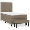 vidaXL Box spring postelja z vzmetnico taupe 90x190 cm blago