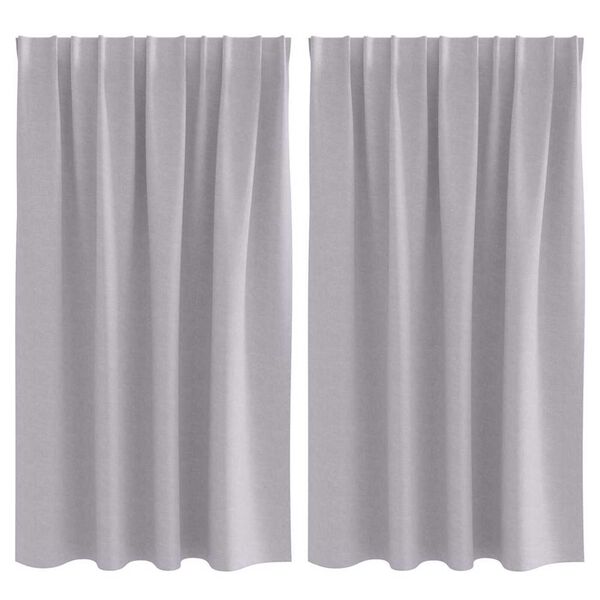 vidaXL Zavese za zatemnitev z obroči 2 pcs Kovinsko siva 140 x 140 cm